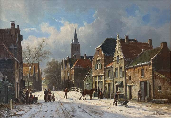 Dutch winter street scene